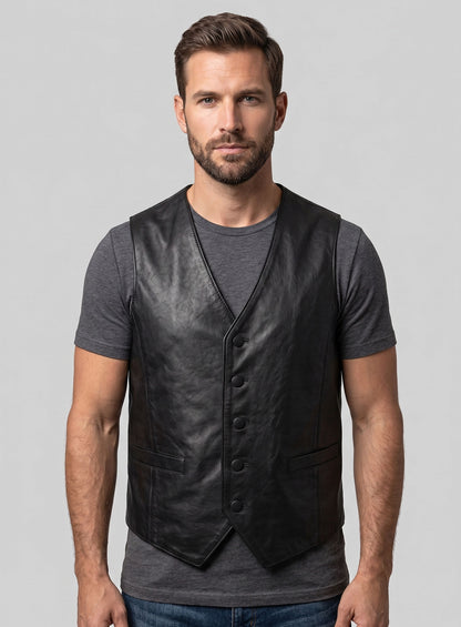 Leather Vest # 302