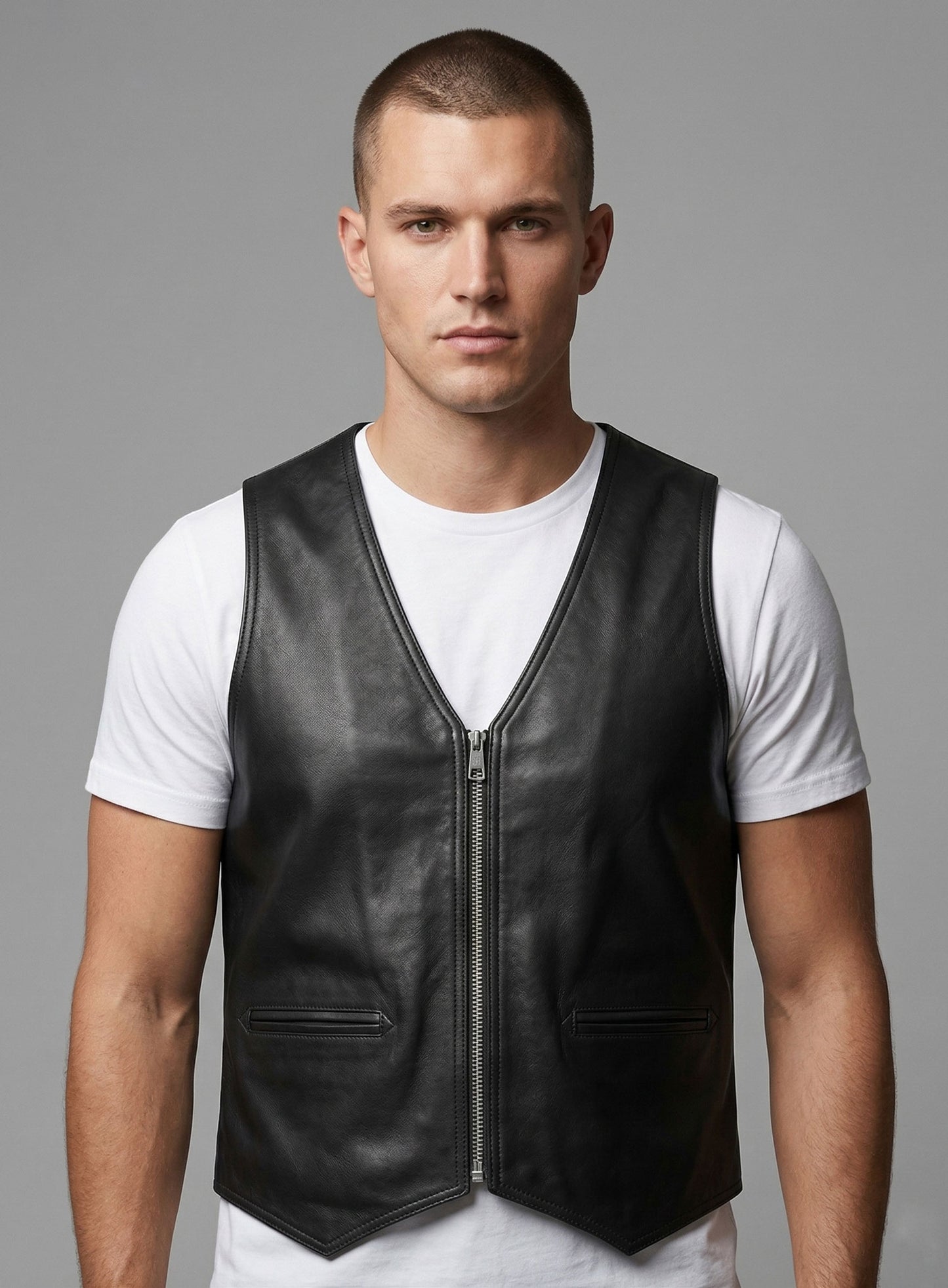 Leather Vest # 322