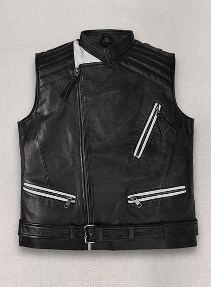 Leather Biker Vest # 345 - LeatherCult