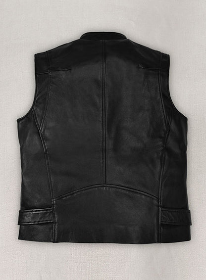 Leather Biker Vest # 345 - LeatherCult