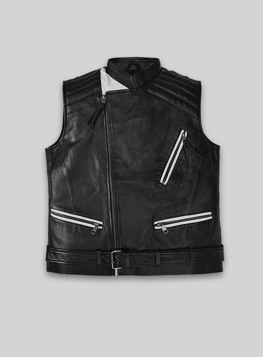 Leather Biker Vest # 345