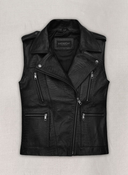 Leather Biker Vest # 319 - LeatherCult
