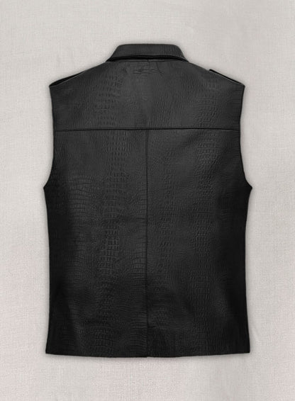Leather Biker Vest # 319 - LeatherCult