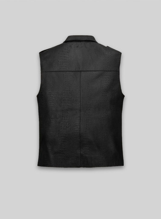 Leather Biker Vest # 319