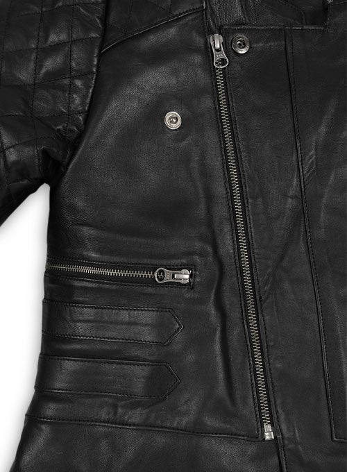Leather Biker Jacket # 529 - LeatherCult