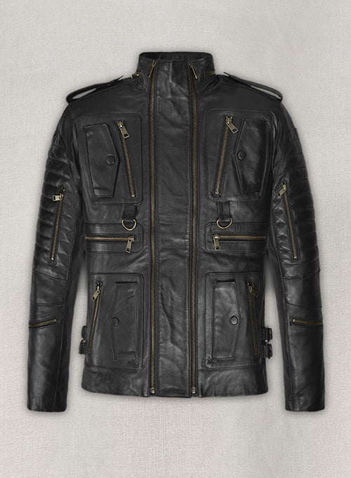 Thick Black Leather Jacket # 641 - LeatherCult