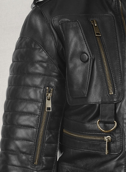 Thick Black Leather Jacket # 641 - LeatherCult