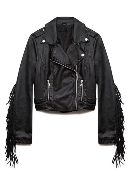 Fringe Leather Jacket #1008 - LeatherCult