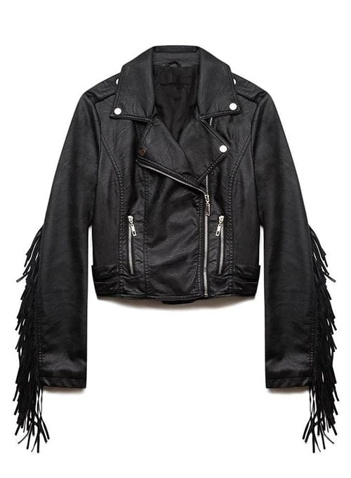 Fringe Leather Jacket #1008 - LeatherCult