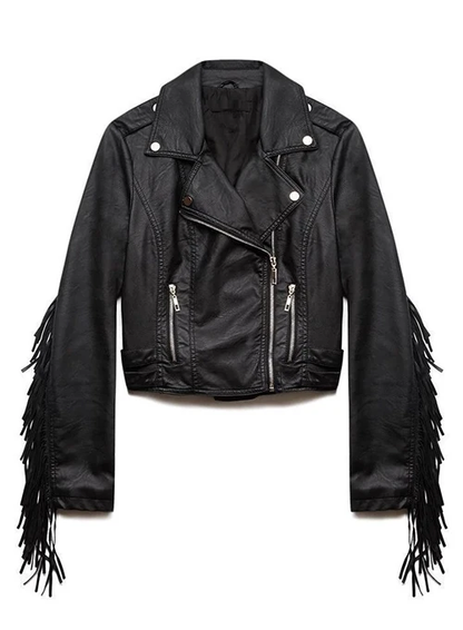 Fringe Leather Jacket #1008 - LeatherCult