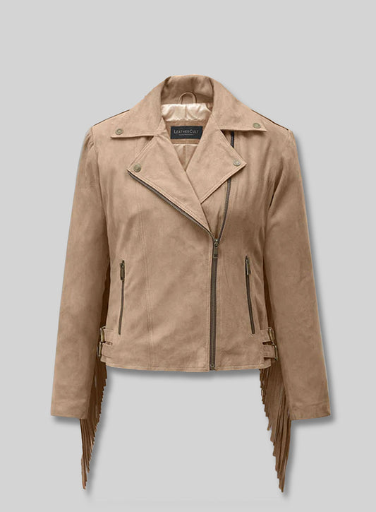 Fringe Leather Jacket #1008