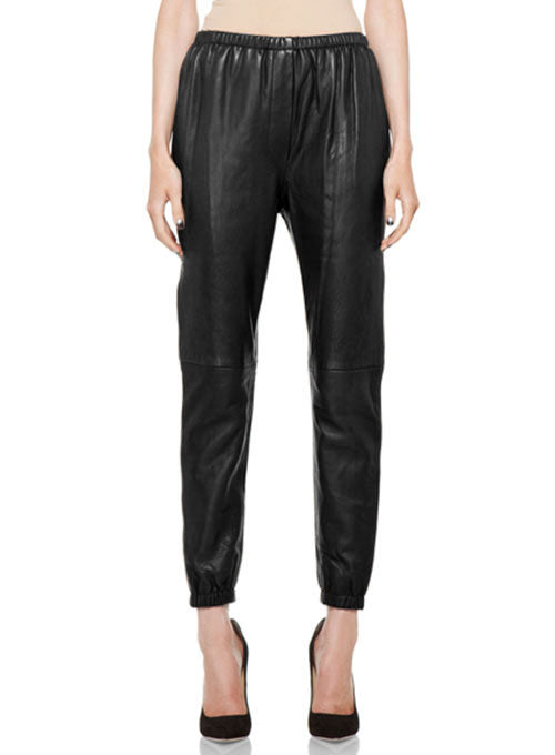 Leather Pants With Elastic - LeatherCult
