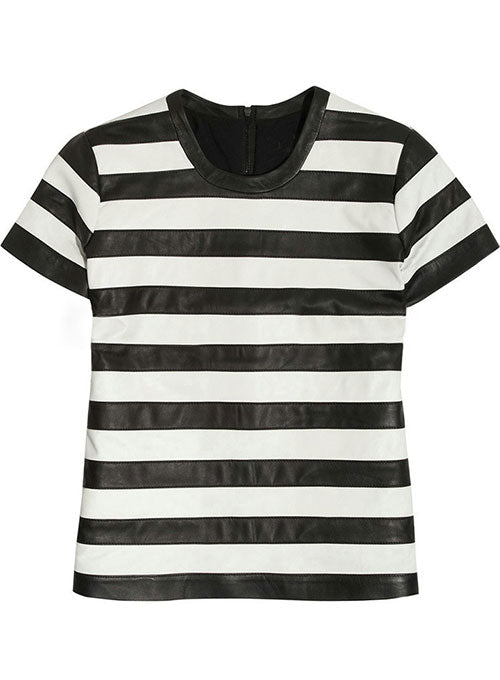 Zebra Stripe Leather Top Style # 62 - LeatherCult
