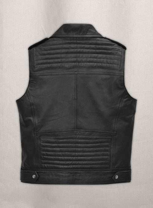 Leather Biker Vest # 318 - LeatherCult