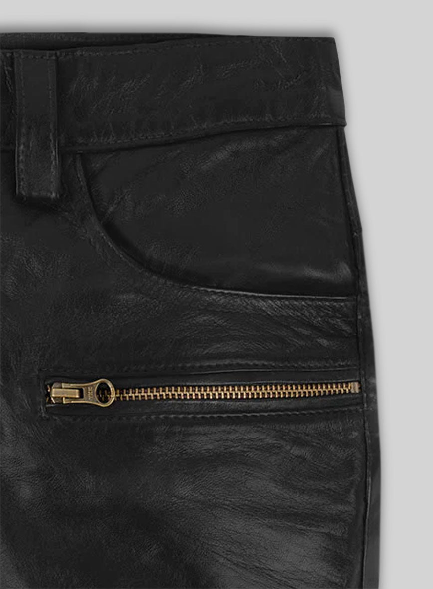 Leather Biker Jeans - Style # 512
