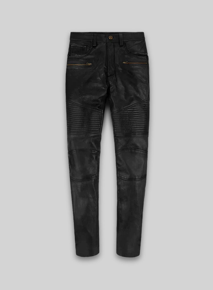 Leather Biker Jeans - Style # 512