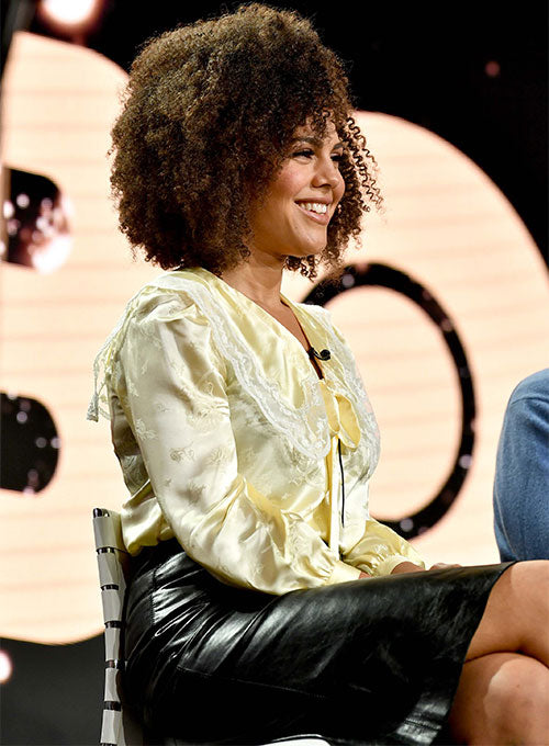 Lenora Crichlow Leather Skirt - LeatherCult