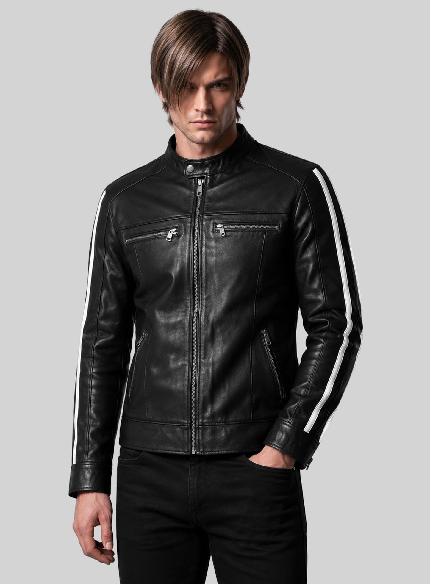 Leon Kennedy Resident Evil: Vendetta Leather Jacket