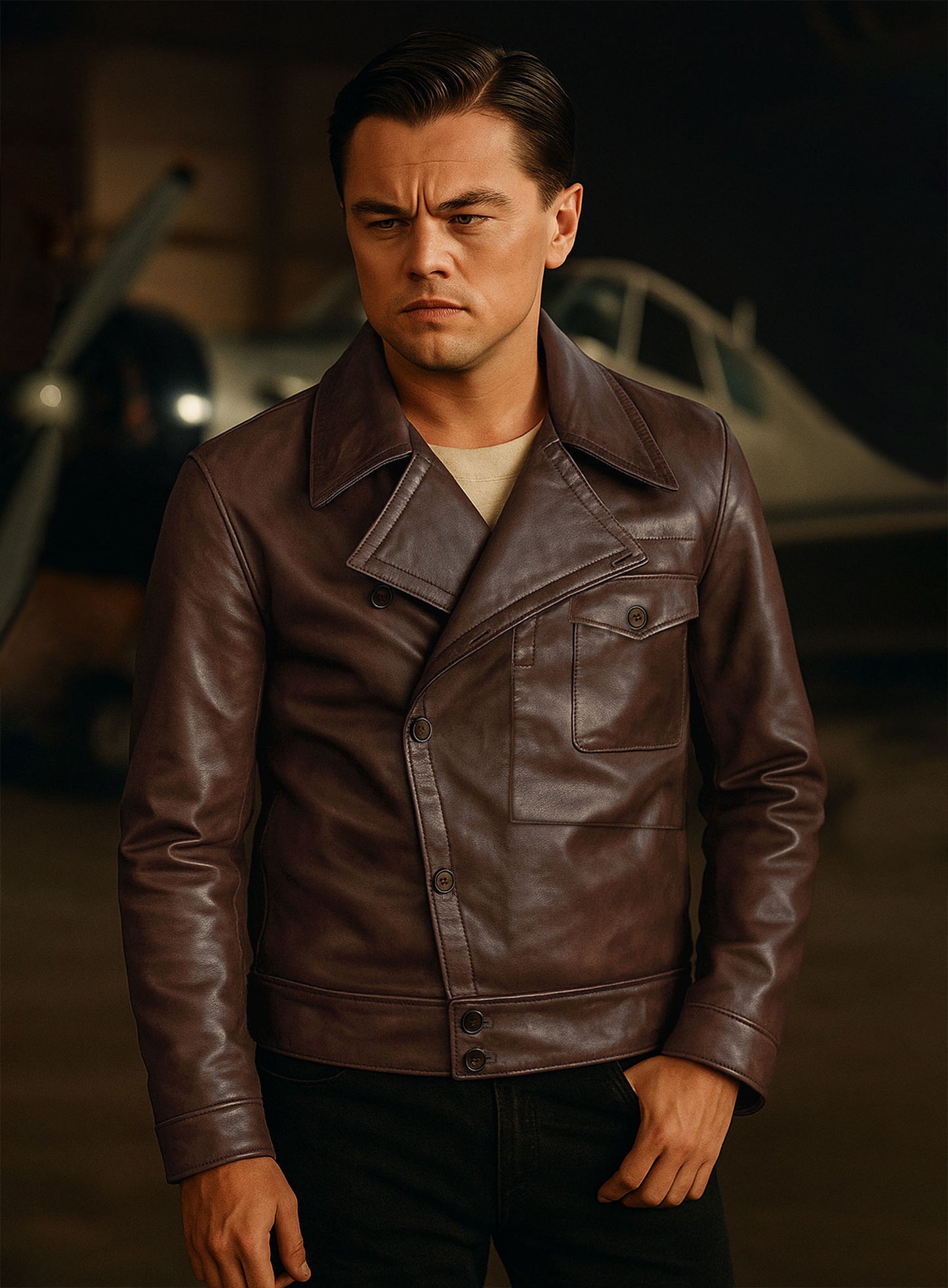 Leonardo DiCaprio The Aviator Leather Jacket