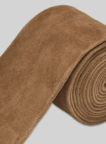 Light Brown Suede Leather Tie