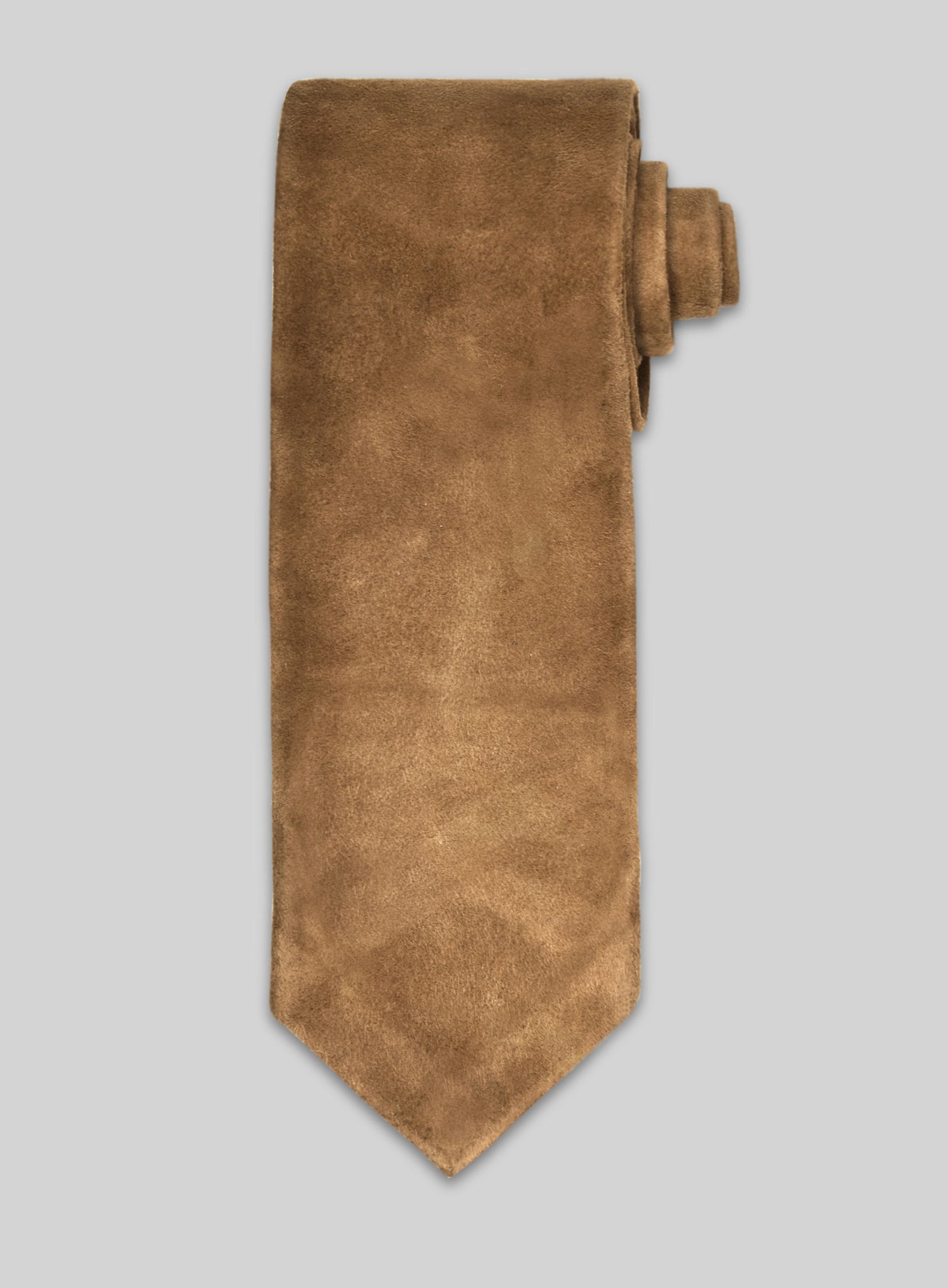 Light Brown Suede Leather Tie