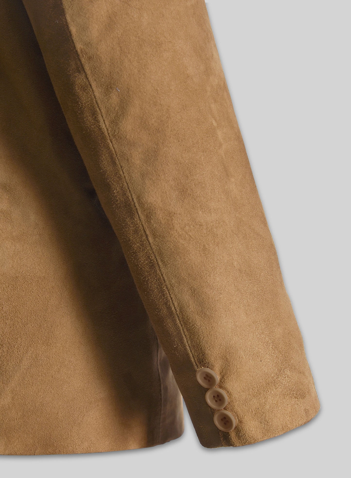 Light Brown Suede Leather Blazer