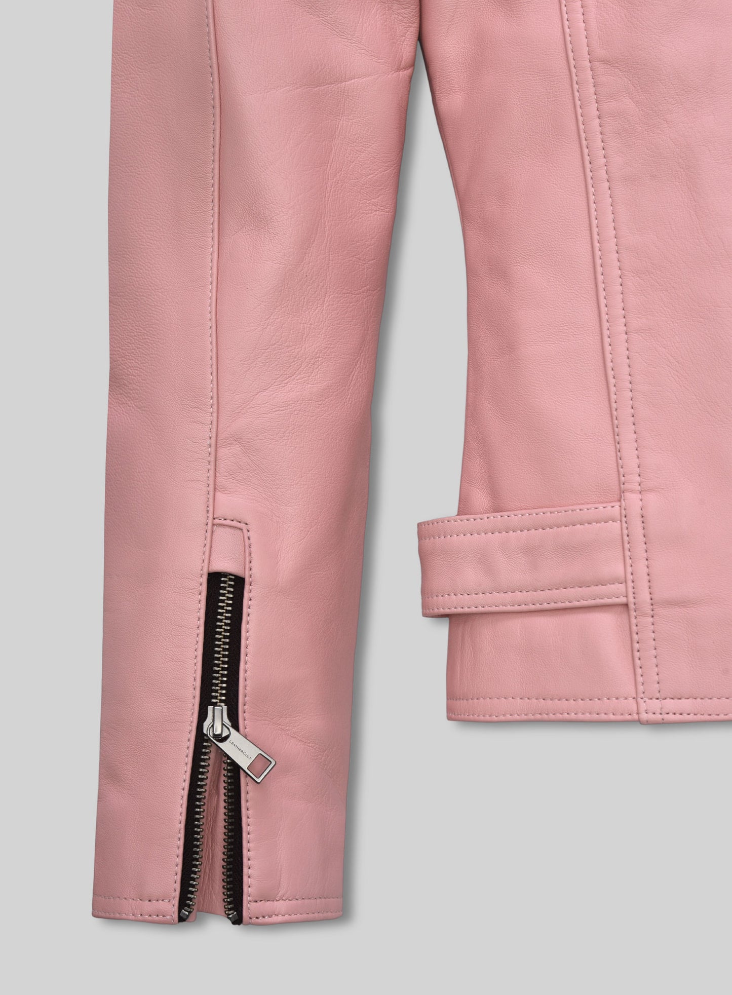 Light Pink Jessica Alba Leather Jacket