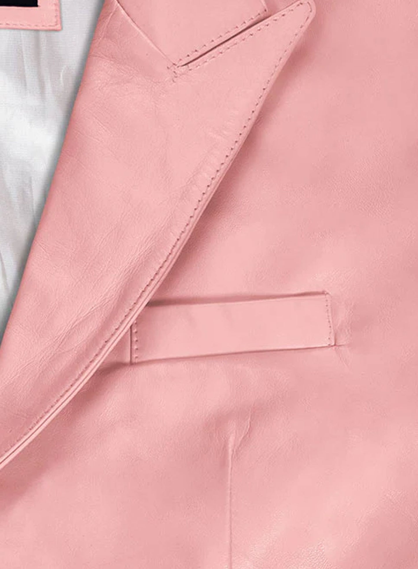 Light Pink Leather Blazer