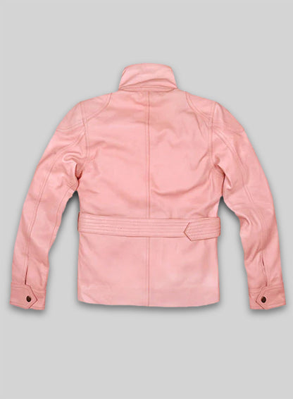 Light Pink Leather Jacket # 286