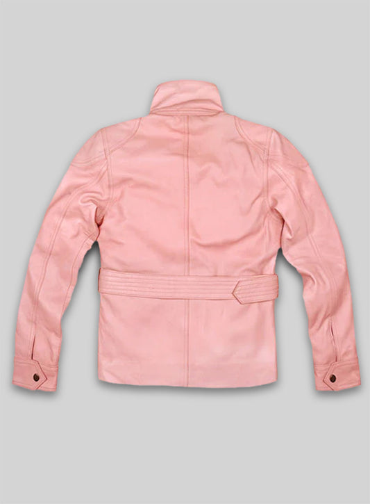 Light Pink Leather Jacket # 286