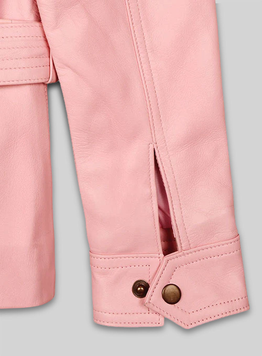 Light Pink Leather Jacket # 286