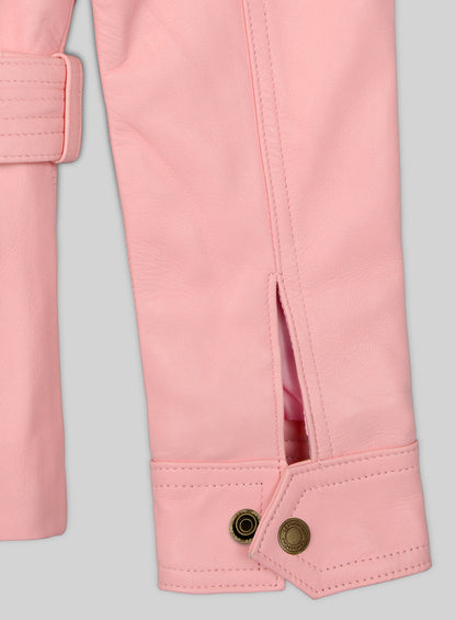Light Pink Leather Jacket # 286