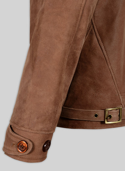 Light Vintage Tan Hide Albert Einstein Leather Jacket