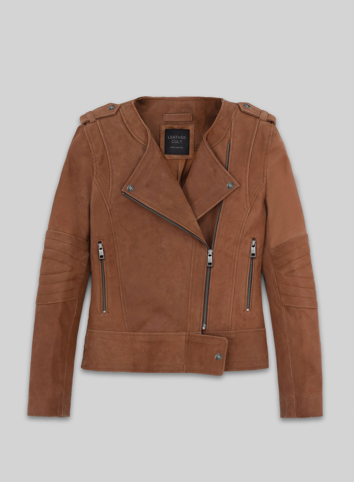 Light Vintage Tan Hide Leather Jacket # 220