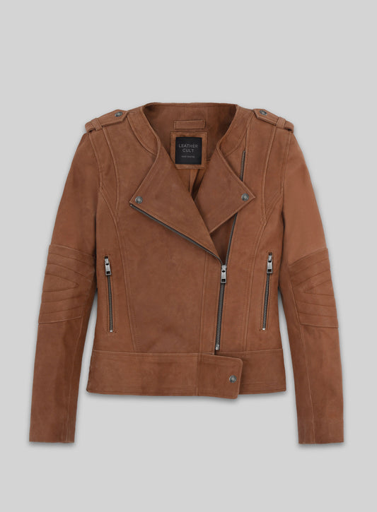 Light Vintage Tan Hide Leather Jacket # 220