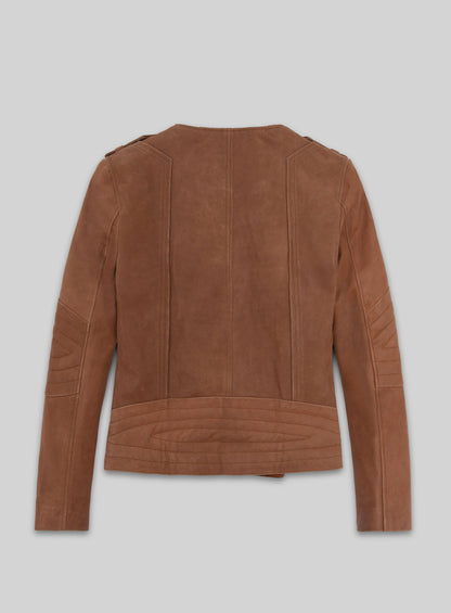 Light Vintage Tan Hide Leather Jacket # 220