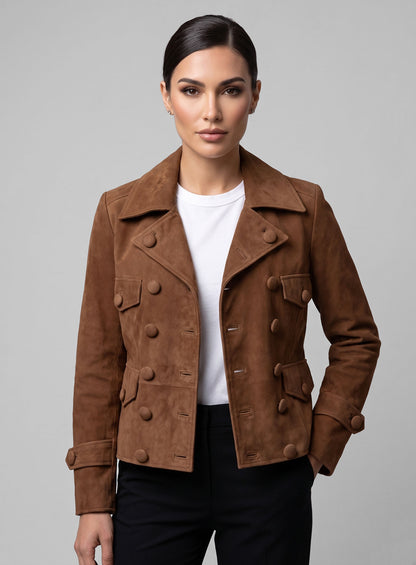 Light Vintage Tan Hide Leather Jacket Style # 298