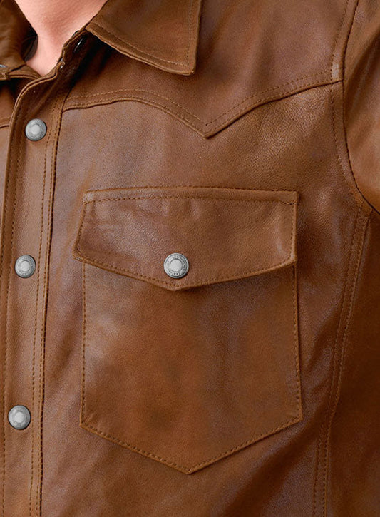 Light Weight Unlined Leather Shirt