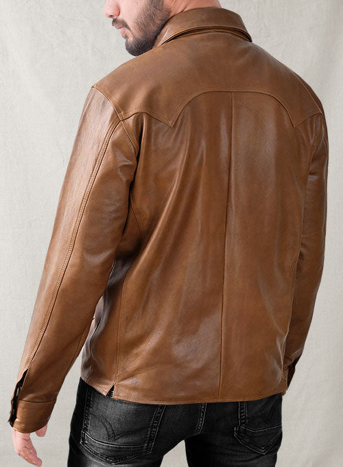 Light Weight Unlined Leather Shirt - LeatherCult