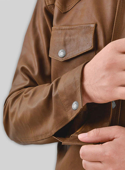 Light Weight Unlined Leather Shirt