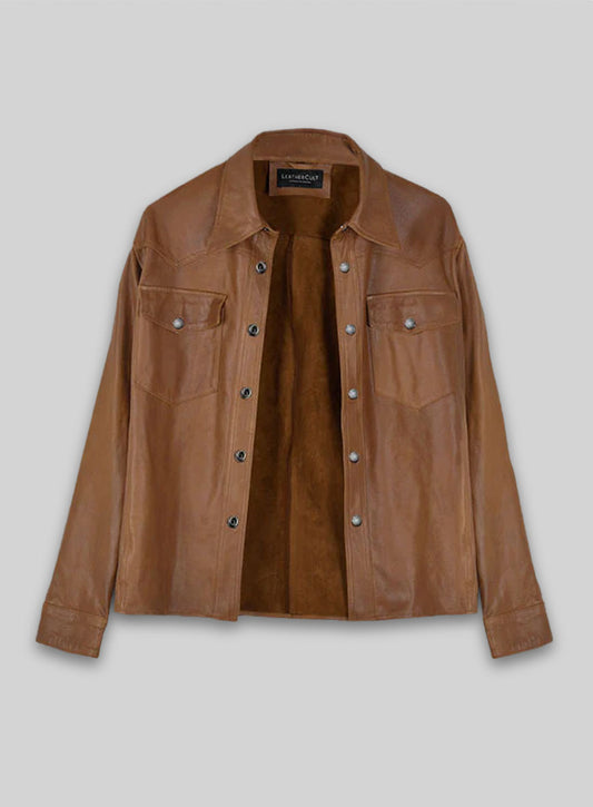 Light Weight Unlined Leather Shirt