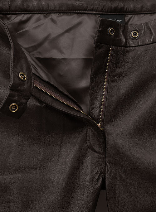 Lily Collins Leather Pants - LeatherCult