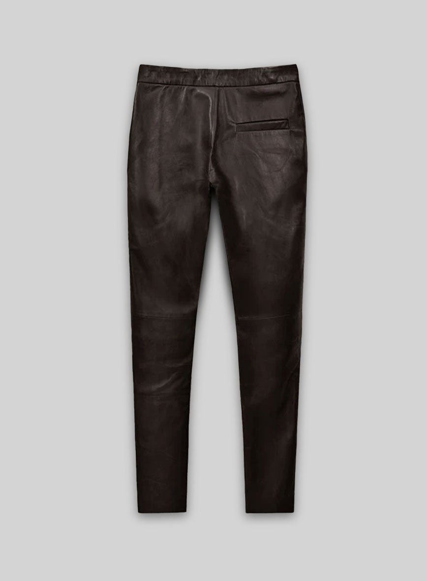 Lily Collins Leather Pants