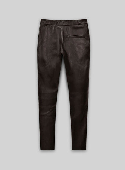 Lily Collins Leather Pants