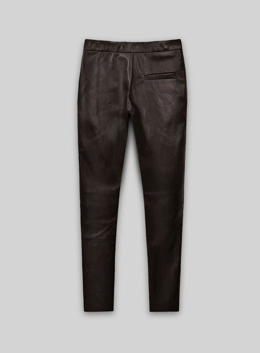 Lily Collins Leather Pants