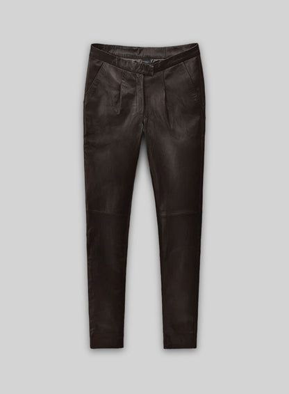 Lily Collins Leather Pants