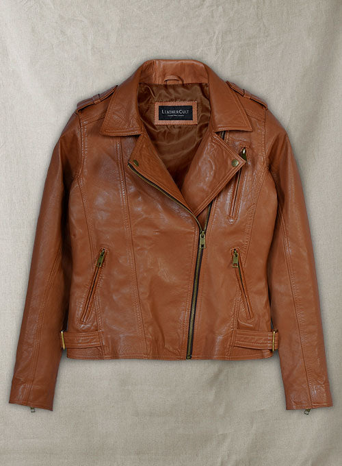 Log Cabin Brown Leather Jacket # 267 - LeatherCult