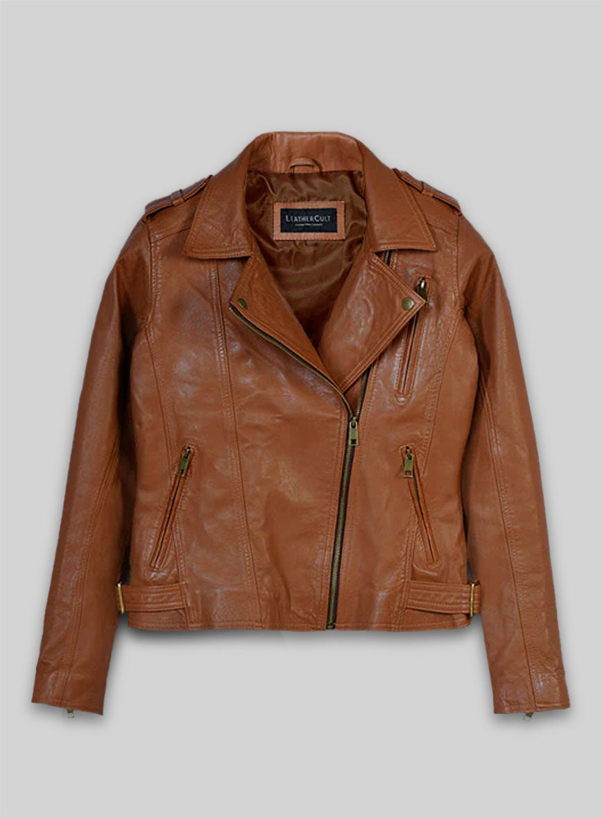 Log Cabin Brown Leather Jacket # 267