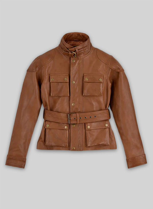 Log Cabin Brown Wax Leather Jacket #286