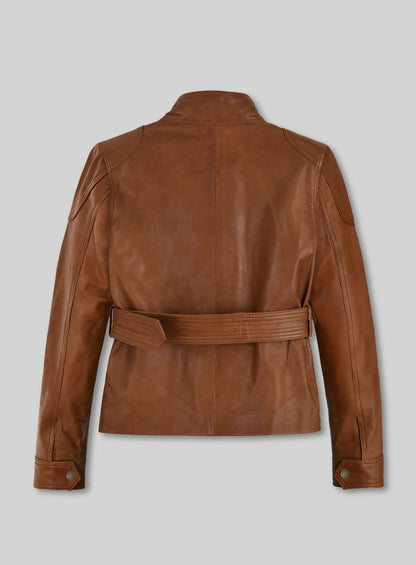 Log Cabin Brown Wax Leather Jacket #286
